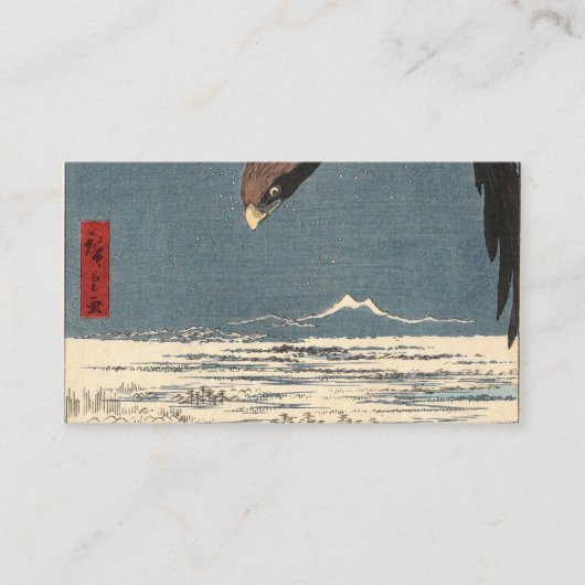 Utagawa Hiroshige Japanese Woodblock Eagle Visitekaartje (Voorkant)