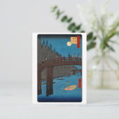 Utagawa Hiroshige - Kyoto Bridge door Moonlight Briefkaart (Staand voorkant)