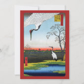 Utagawa Hiroshige - Minowa, Kanasugi, Mikawashima Bedankkaart (Voorkant)