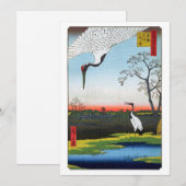 Utagawa Hiroshige - Minowa, Kanasugi, Mikawashima Bedankkaart (Voorkant / Achterkant)