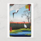 Utagawa Hiroshige - Minowa, Kanasugi, Mikawashima Briefkaart (Voorkant)