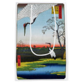 Utagawa Hiroshige - Minowa, Kanasugi, Mikawashima Medium Cadeauzakje (Achterkant)