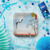 Utagawa Hiroshige - Minowa, Kanasugi, Mikawashima Papieren Bordje (Feest)