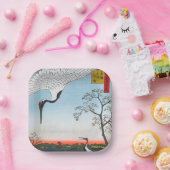 Utagawa Hiroshige - Minowa, Kanasugi, Mikawashima Papieren Bordje (Feest)