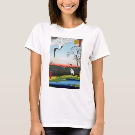 Utagawa Hiroshige - Minowa, Kanasugi, Mikawashima T-shirt (Voorkant)