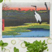 Utagawa Hiroshige - Minowa, Kanasugi, Mikawashima Theedoek (Gevouwen)