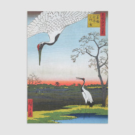 Utagawa Hiroshige - Minowa, Kanasugi, Mikawashima Tissuepapier