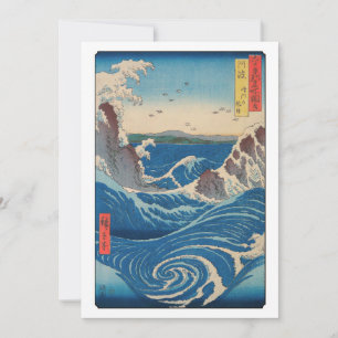 Utagawa Hiroshige - Naruto Whirlpool, provincie Aw Bedankkaart