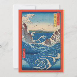 Utagawa Hiroshige - Naruto Whirlpool, provincie Aw Bedankkaart
