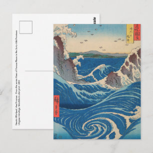 Utagawa Hiroshige - Naruto Whirlpool, provincie Aw Briefkaart