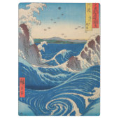Utagawa Hiroshige - Naruto Whirlpool, provincie Aw Klembord (Achterkant)
