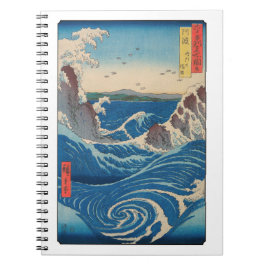 Utagawa Hiroshige - Naruto Whirlpool, provincie Aw Notitieboek