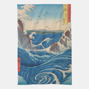 Utagawa Hiroshige - Naruto Whirlpool, provincie Aw Theedoek