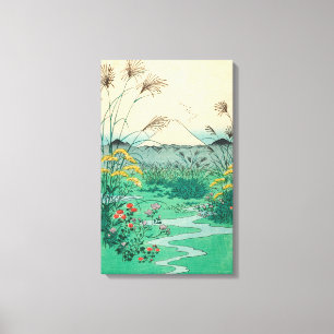 Utagawa Hiroshige - Otsuki Plain in de provincie K Canvas Afdruk
