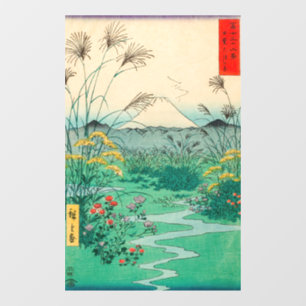 Utagawa Hiroshige - Otsuki Plain in de provincie K Raamsticker