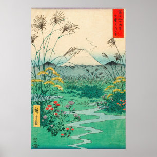Utagawa Hiroshige - Otsuki-vlakte in de provincie Poster