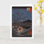 Utagawa Hiroshige - Oudjaarsavond Vossen vuur Kaart (Gele Bloem)