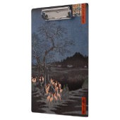 Utagawa Hiroshige - Oudjarige bosbranden Klembord (Links)