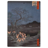 Utagawa Hiroshige - Oudjarige bosbranden Klembord (Achterkant)