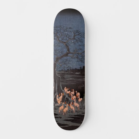 Utagawa Hiroshige - Oudjarige bosbranden Persoonlijk Skateboard (Voorkant)