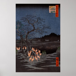 Utagawa Hiroshige - Oudjarige bosbranden Poster