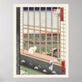 Utagawa Hiroshige Rijstvelden bij Asakusa Japans Poster (Voorkant)