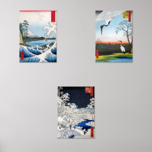 Utagawa Hiroshige - Selectie van meesterwerken Muurkunst Sets