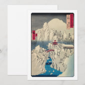 Utagawa Hiroshige - sneeuw op de berg Haruna Bedankkaart (Voorkant / Achterkant)