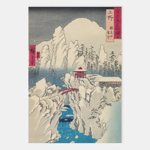 Utagawa Hiroshige - sneeuw op de berg Haruna Inpakpapier Vel