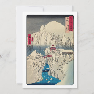Utagawa Hiroshige - sneeuw op de berg Haruna Kaart