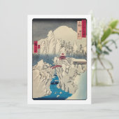 Utagawa Hiroshige - sneeuw op de berg Haruna Kaart (Staand voorkant)
