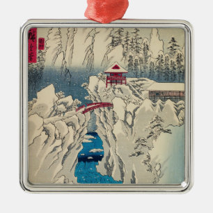 Utagawa Hiroshige - sneeuw op de berg Haruna Metalen Ornament
