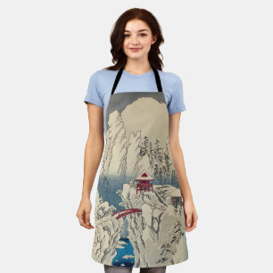 Utagawa Hiroshige - sneeuw op de berg Haruna Schort