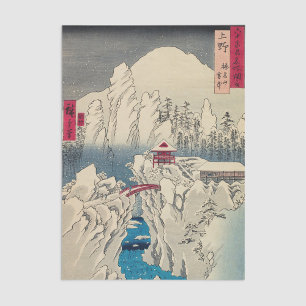 Utagawa Hiroshige - sneeuw op de berg Haruna Tissuepapier