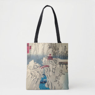 Utagawa Hiroshige - sneeuw op de berg Haruna Tote Bag