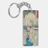 Utagawa Hiroshige - Sneeuw op Mount Haruna Sleutelhanger (Voorkant Links)
