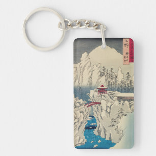 Utagawa Hiroshige - Sneeuw op Mount Haruna Sleutelhanger
