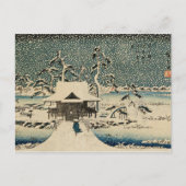 Utagawa Hiroshige-Snow Scene Briefkaart (Voorkant)