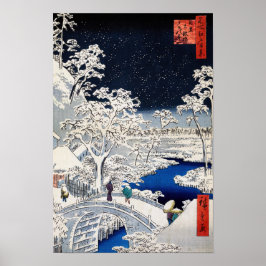Utagawa Hiroshige - Trommelbrug bij Meguro Poster