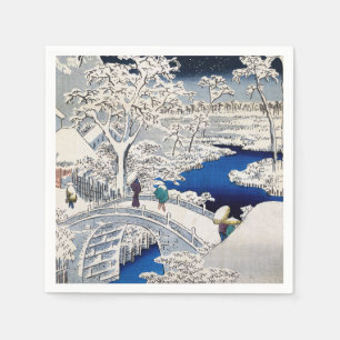 Utagawa Hiroshige - Trommelbrug bij Meguro Servet