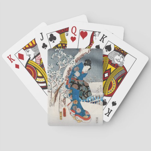Utagawa Hiroshige - Verhaal van Genji, elegante vr Pokerkaarten (Achterkant)