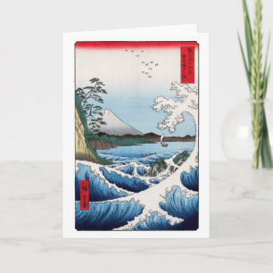 Utagawa Hiroshige - Zee bij Satta, provincie Surug Kaart
