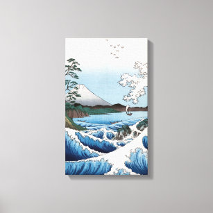 Utagawa Hiroshige - Zee van Satta, provincie Surug Canvas Afdruk