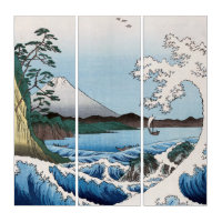 Utagawa Hiroshige - Zee van Satta, provincie Surug
