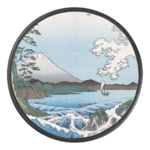 Utagawa Hiroshige - Zee van Satta, provincie Surug Hockey Puck