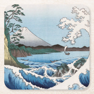 Utagawa Hiroshige - Zee van Satta, provincie Surug Kartonnen Onderzetters