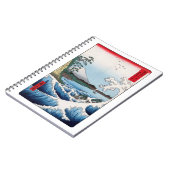 Utagawa Hiroshige - Zee van Satta, provincie Surug Notitieboek (Linkerzijde)