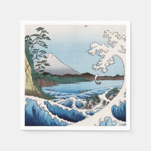 Utagawa Hiroshige - Zee van Satta, provincie Surug Servet (Voorkant)
