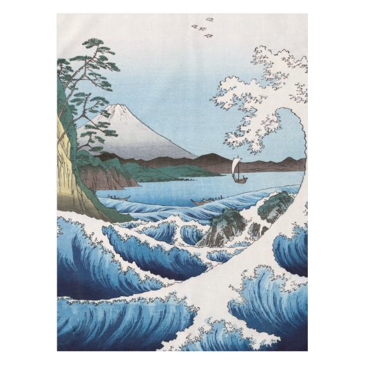 Utagawa Hiroshige - Zee van Satta, provincie Surug Tafelkleed (Voorkant)