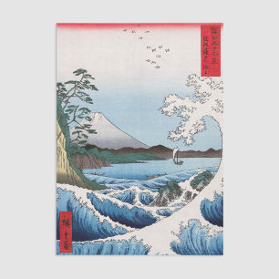 Utagawa Hiroshige - Zee van Satta, provincie Surug Tissuepapier